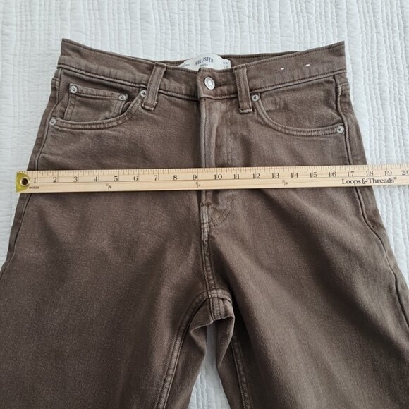 Hollister Baggy Jeans Men's 29x30 High-Rise Brown Denim Vintage EUC Wide Leg - Picture 9 of 15